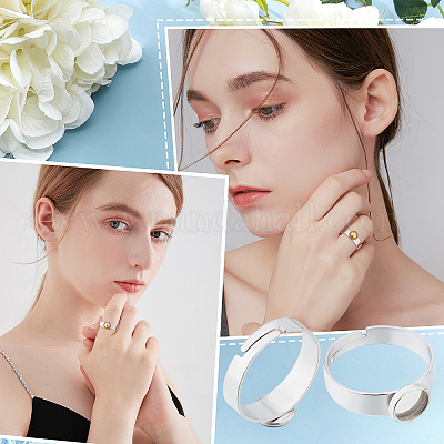 40 шт. регулируемые кольца для пальцев из нержавеющей стали 304 STAS-BBC0001-31-1