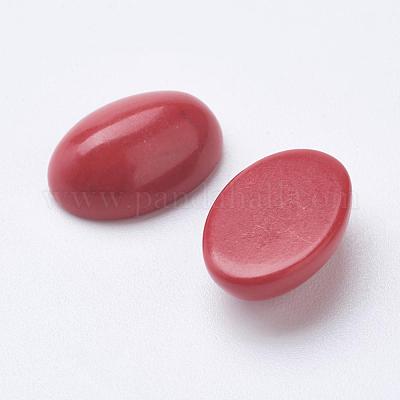 Синтетический кабошон коралловых G-F501-02-10x14mm-1