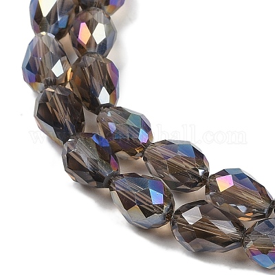 Прозрачные стеклянные бусины гальваническим пряди EGLA-N013-T8mm-B27-1