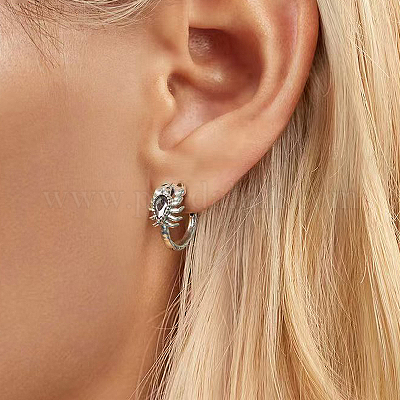 925 серьги-кольца в форме скорпиона из стерлингового серебра FN0747-1