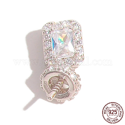 925 штырь из стерлингового серебра с родиевым покрытием STER-Z005-08P-1