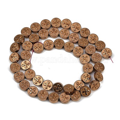 Гальванические нити из синтетических немагнитных гематитовых бусин G-K375-B02-06-1