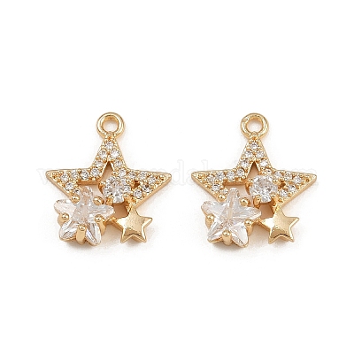 Латунные микро проложить кубического циркония подвески KK-K407-07G-1