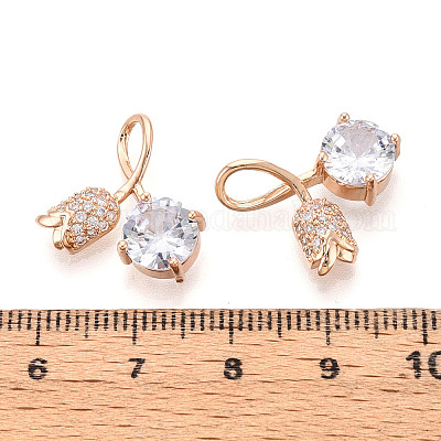 Латунные микро проложить кубического циркония подвески KK-T074-72KCG-01-1