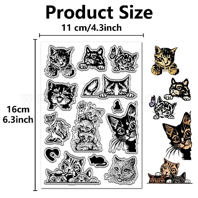 ПВХ пластиковые прозрачные штампы&nbsp;DIY-WH0439-0381-1