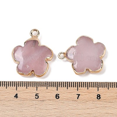 Природного розового кварца подвески G-P566-01G-10-1