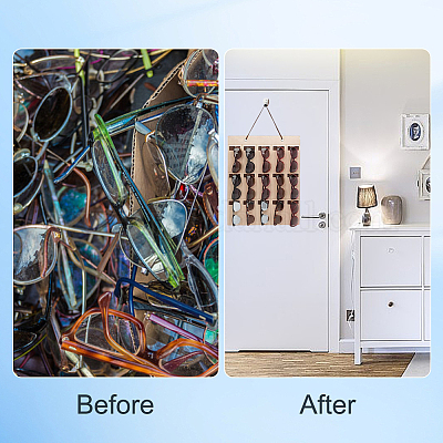 Фетровая подвесная сумка для хранения солнцезащитных очков AJEW-WH20006-67D-1