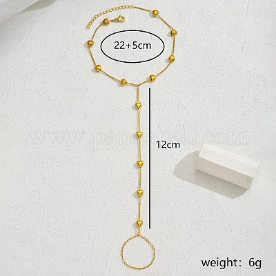 Богемный пляжный латунный эмалированный браслет в форме сердца с подвеской в форме сердца MY7714-1-1