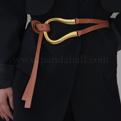 Ремни-цепочки из искусственной кожи с застежками из золотистого сплава FS-WGD81D3-03-1