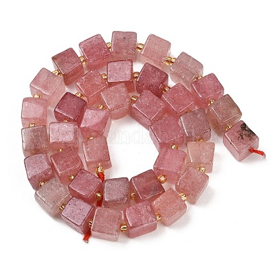 Природного кварца клубники нитей бисера&nbsp;G-G053-B27-01-1