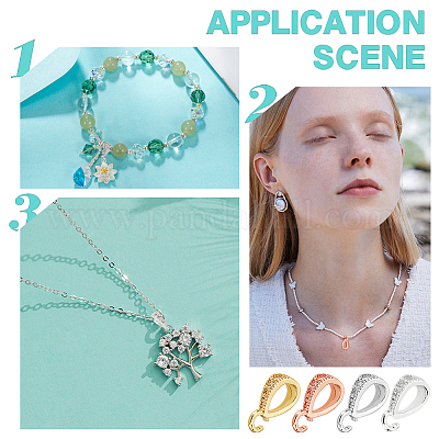 20 шт. 4-х цветные латунные микропаве кубические цирконии держатели для ледорубов ZIRC-DC0001-05-1