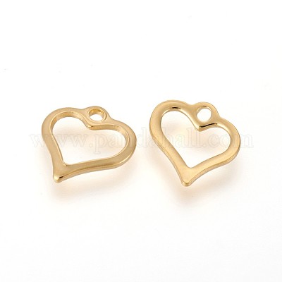 Подвески в виде открытого сердца из нержавеющей стали 304 STAS-F159-38G-1