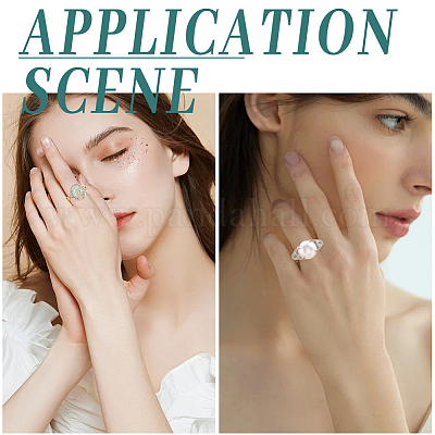 4 шт. 4 стиля регулируемых латунных колец&nbsp;KK-SC0006-99-1