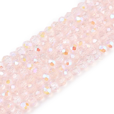 Стеклянные бусины с гальваническим покрытием  EGLA-A044-T1mm-L22-1