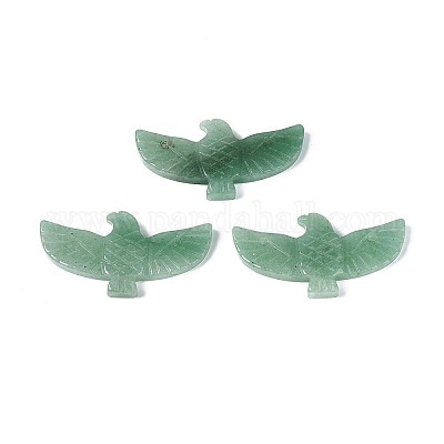 Подвески из натурального зеленого авантюрина в форме орла&nbsp;G-P563-05F-1