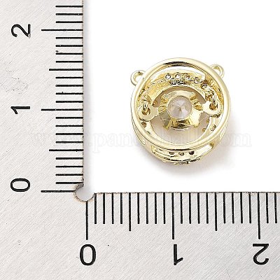 Латунные микропаве прозрачные подвески с фианитом ZIRC-L104-002G-1