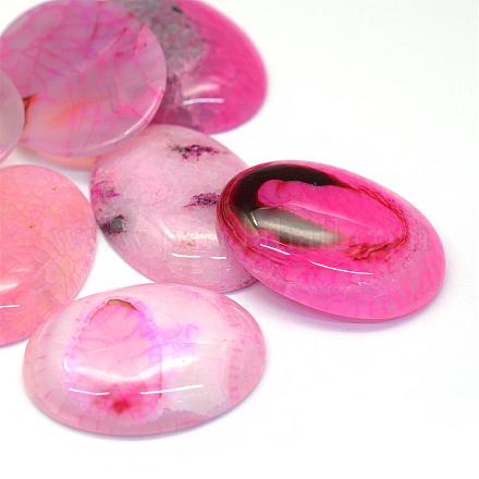 Oval Dyed Natural Crackle Agate Cabochons G-R349-30x40-05-1