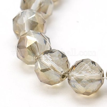 Electroplate Glass Beads Strands EGLA-J015-10mm-WLS17-1