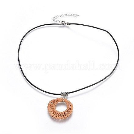 Плетеные ожерелья NJEW-JN02311-01-1