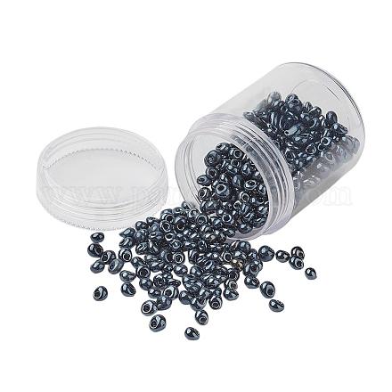 Perles de rocaille de verre opaques SEED-JP0004-A17-1