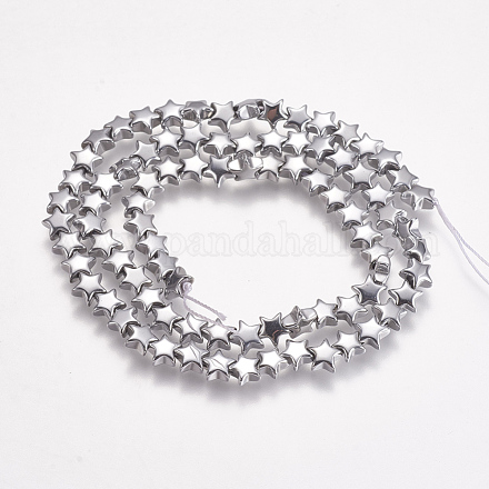 Electroplate Non-magnetic Synthetic Hematite Beads Strands G-K239-20A-1