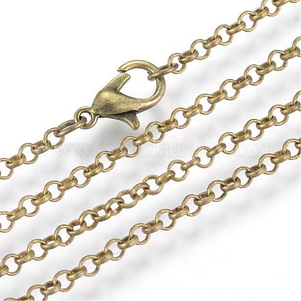 Fabricación de collar de cadenas de rolo de hierro MAK-R017-75cm-AB-1