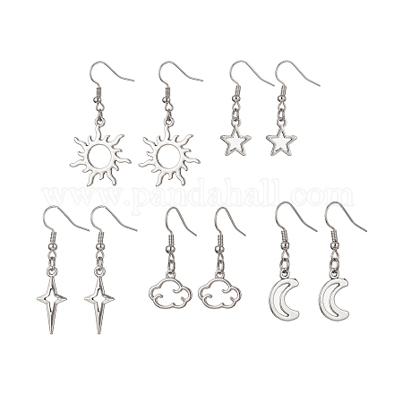 5 пара EJEW-JE05495-S-1