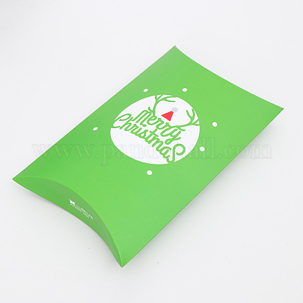 メリークリスマスキャンディーギフトボックス  包装箱  ギフトバッグ  グリーン  18.7x11cm CON-E020-A-03-1