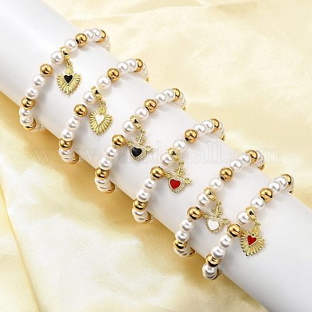 Латунь браслеты простирания BJEW-C098-04-1