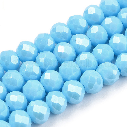 Chapelets de perles en verre électroplaqué EGLA-A034-P4mm-A06-1