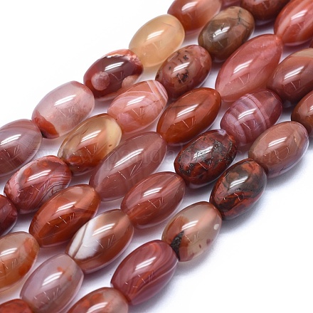 Natural Red Agate Beads Strands G-E530-13C-1
