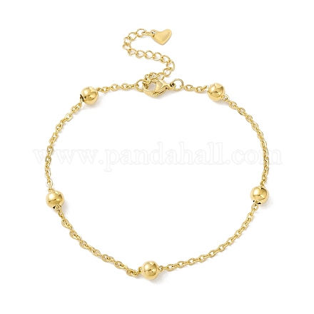 Vacuum Plating 304 Stainless Steel Satellite Chains Anklet for Women STAS-E001-25G-1
