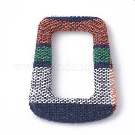 Handmade Cloth Fabric Covered Linking Rings WOVE-Q071-24C-1