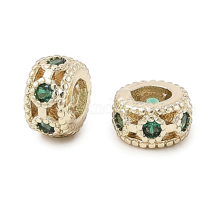 Латунные микро проложить кубического циркония бусы KK-K297-44KCG-1