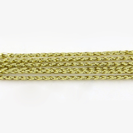 Плетеные неэластичный бисером металлические шнуры MCOR-R002-1.5mm-02-1