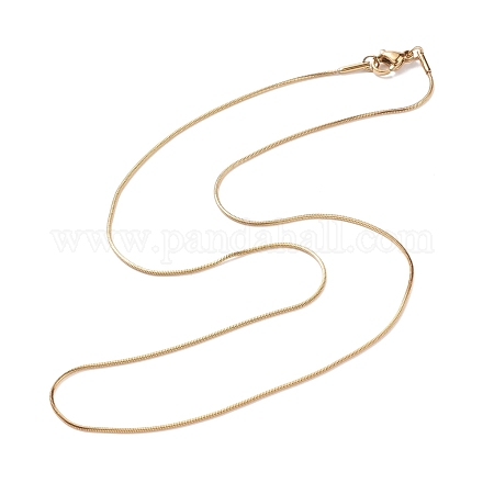 304 acero inoxidable cadena de serpiente cuadrada collares NJEW-P170-02G-10-1