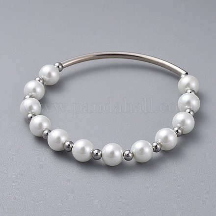 Perles perles de verre s'étendent bracelets BJEW-JB04758-01-1