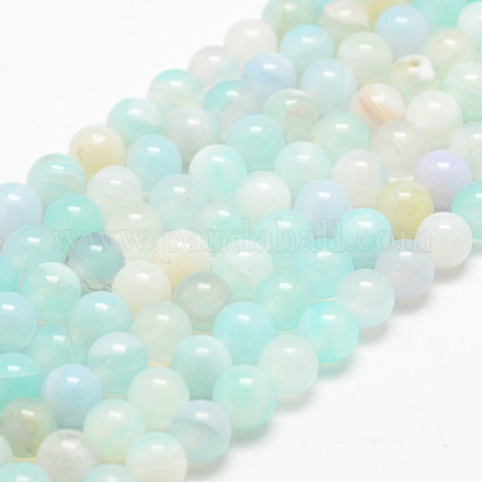 Chapelets de perles en agate rayée naturelle/agate à bandes X-G-K155-A-6mm-04-1