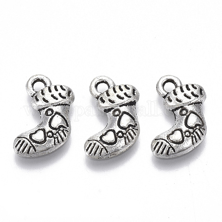 Tibetan Style Alloy Charms TIBE-N010-26AS-RS-1