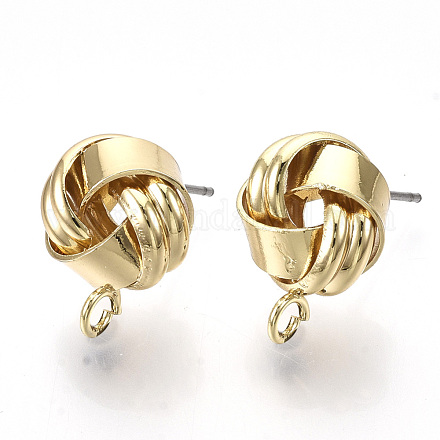 Iron Stud Earring Findings X-IFIN-T014-06G-NR-1