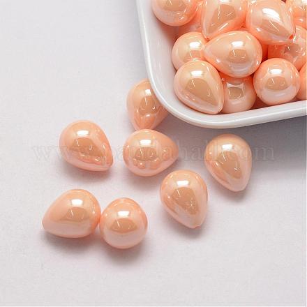 ABS Plastic Imitation Pearl Beads OACR-L008-10x14-D04-1