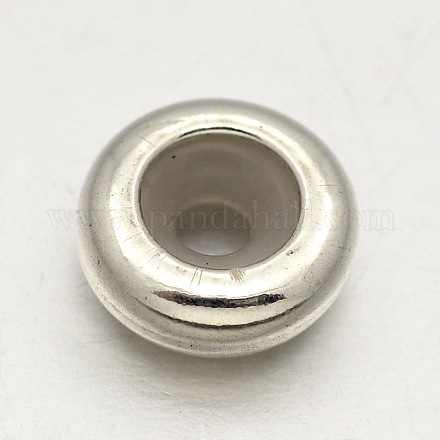 Стерлингового серебра бисера Rondelle STER-E041-05S-1