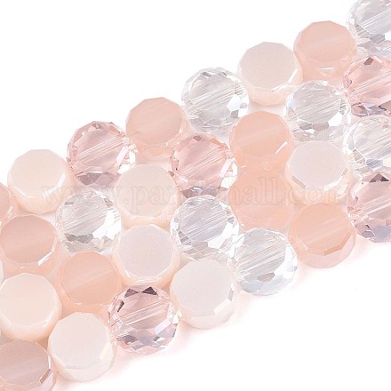 Стеклянные бусины с гальваническим покрытием  EGLA-N022-03A-A08-1