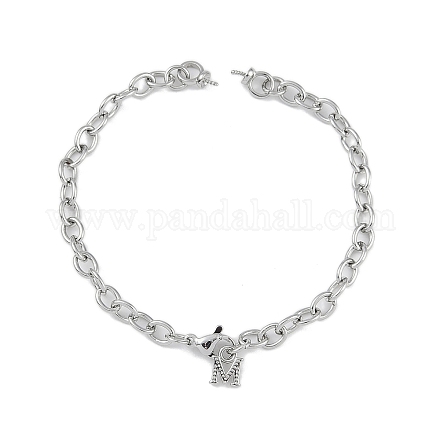 Изготовление браслета с подвеской из латунной цепочки м KK-U020-11P-1