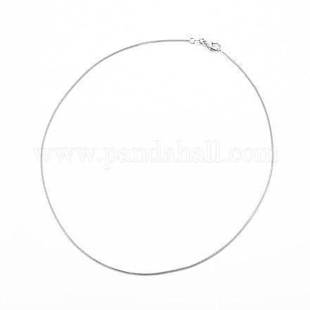 Brass Herringbone Chain Round Snake Chain Necklaces X-NJEW-Q285-01-1