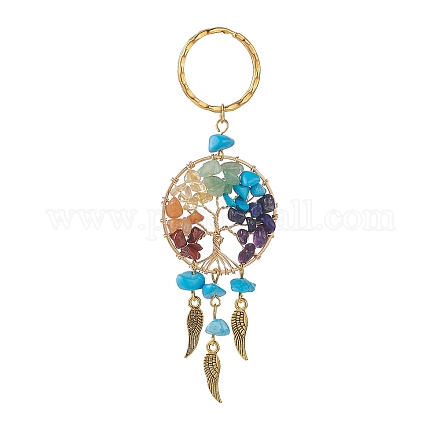 Synthetic Turquoise Keychain KEYC-JKC00435-05-1