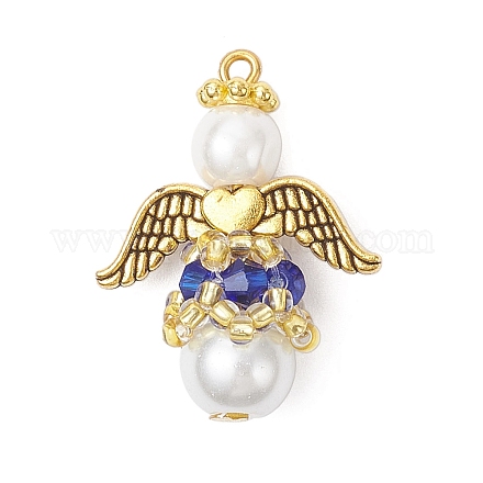 Подвески из перламутрового стекла и жемчуга PALLOY-MZ00978-06-1