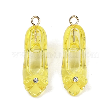 Подвески из прозрачной смолы со стразами RESI-Q021-01E-1