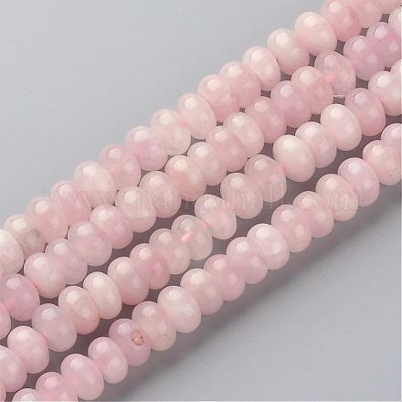 Natural rosa de hilos de abalorios de cuarzo G-S214-37-1
