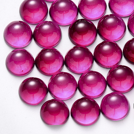 Transparent Spray Painted Glass Cabochons GLAA-S190-013C-G06-1